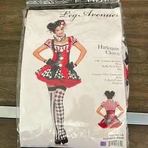 Leg Avenue Harlequin Clown Costume